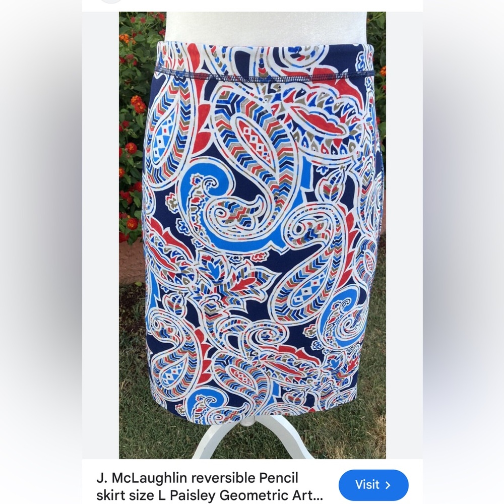 J.McLaughlin Reversible Pencil Skirt EEEUC